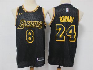 Los Angeles Lakers #8/24 Kobe Bryant Black City Edition Swingman Jersey