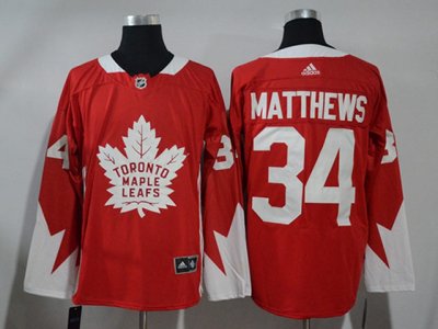 Toronto Maple Leafs #34 Auston Matthews Red Fashion Jersey