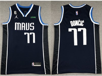 Dallas Mavericks #77 Luka Dončić 2022-23 Navy Statement Swingman Jersey