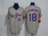 New York Mets #18 Darryl Strawberry 1987 Grey Throwback Jersey