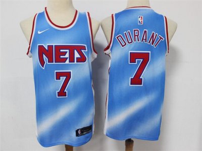 Brooklyn Nets #7 Kevin Durant 2020-21 Light Blue Classic Edition Swingman Jersey