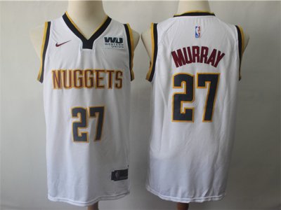 Denver Nuggets #27 Jamal Murray White Swingman Jersey