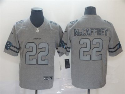 Carolina Panthers #22 Christian McCaffrey 2019 Gray Gridiron Gray Limited Jersey