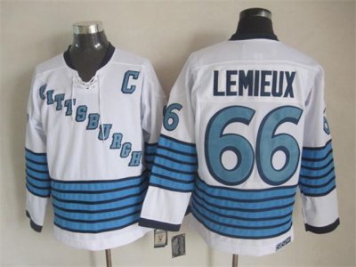 Pittsburgh Penguins #66 Mario Lemieux 1967 Vintage CCM White Jersey