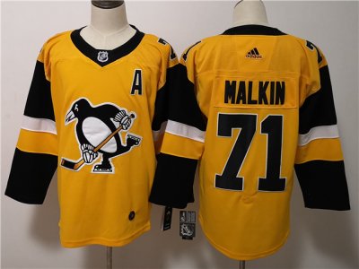 Pittsburgh Penguins #71 Evgeni Malkin Alternate Gold Jersey