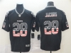 Las Vegas Raiders #28 Josh Jacobs Black USA Flag Fashion Limited Jersey