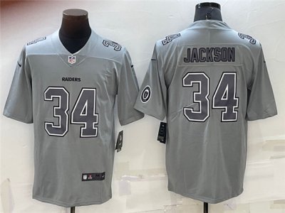 Las Vegas Raiders #34 Bo Jackson Gray Atmosphere Fashion Limited Jersey