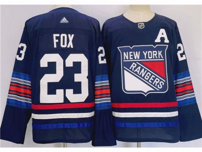 New York Rangers #23 Adam Fox Navy Alternate Jersey
