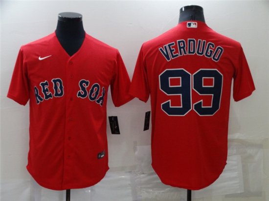 Boston Red Sox #99 Alex Verdugo Red Cool Base Jersey
