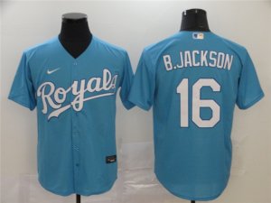 Kansas City Royals #16 Bo Jackson Light Blue 2020 Cool Base Jersey