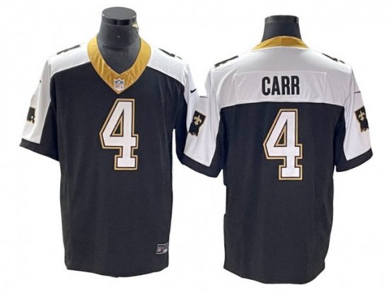 New Orleans Saints #4 Derek Carr Black Throwback Vapor F.U.S.E. Limited Jersey