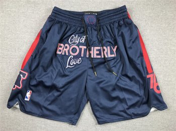 Philadelphia 76ers City of Brotherly Love Navy City Edition Basketball Shorts