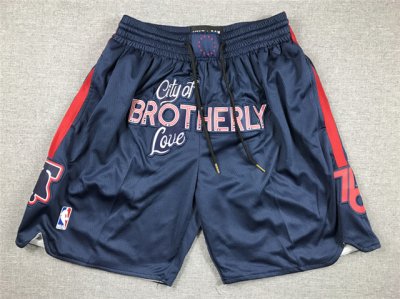 Philadelphia 76ers City of Brotherly Love Navy City Edition Basketball Shorts