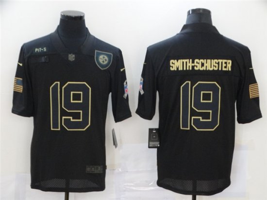 Pittsburgh Steelers #19 JuJu Smith-Schuster 2020 Black Salute To Service Limited Jersey