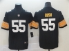Pittsburgh Steelers #55 Devin Bush Alternate Black Vapor Limited Jersey