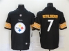 Pittsburgh Steelers #7 Ben Roethlisberger Black Team Big Logo Vapor Limited Jersey