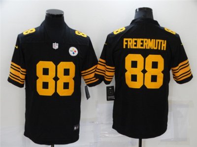 Pittsburgh Steelers #88 Pat Freiermuth Black Color Rush Limited Jersey