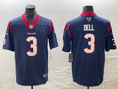 Houston Texans #3 Tank Dell Navy Vapor Limited Jersey