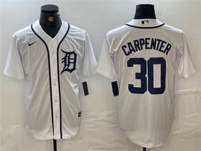 Detroit Tigers #30 Kerry Carpenter White Limited Jersey