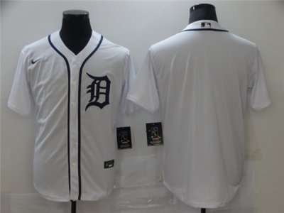 Detroit Tigers Blank White Cool Base Jersey
