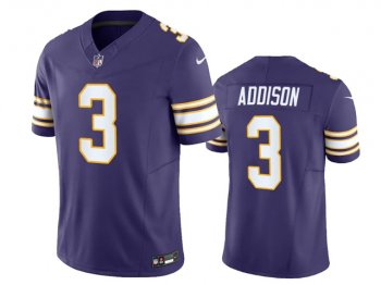 Minnesota Vikings #3 Jordan Addison Purple Classic Vapor F.U.S.E. Limited Jersey