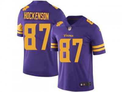 Minnesota Vikings #87 T.J. Hockenson Purple Color Rush Limited Jersey