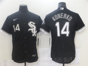 Chicago White Sox #14 Paul Konerko Black Flex Base Jersey