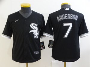 Youth Chicago White Sox #7 Tim Anderson Black Cool Base Jersey