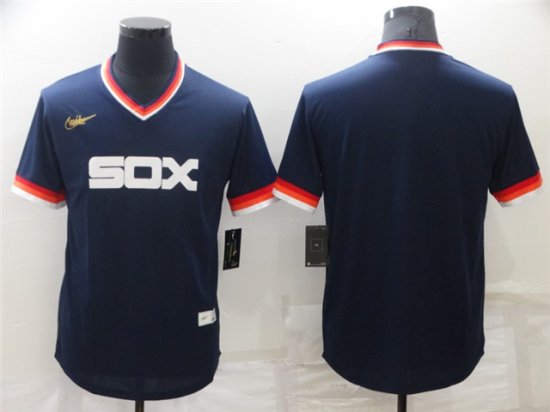 Chicago White Sox Navy Cooperstown Collection Cool Base Team Jersey