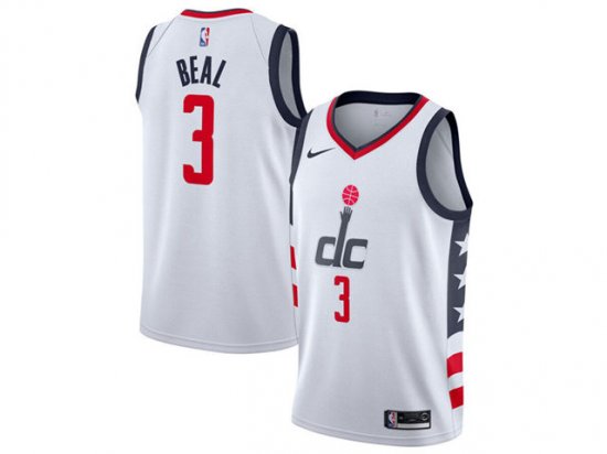 Washington Wizards #3 Bradley Beal 2019-20 White City Edition Swingman Jersey