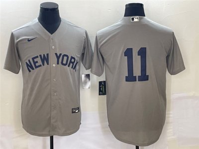 New York Yankees #11 Anthony Volpe Gray 2021 Field of Dreams Cool Base Jersey