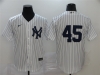 New York Yankees #45 Gerrit Cole White Without Name Cool Base Jersey