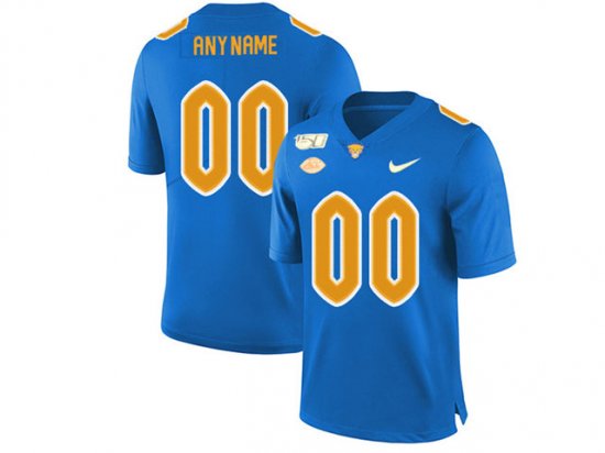 NCAA Pittsburgh Panthers Custom #00 Blue College Football Jersey