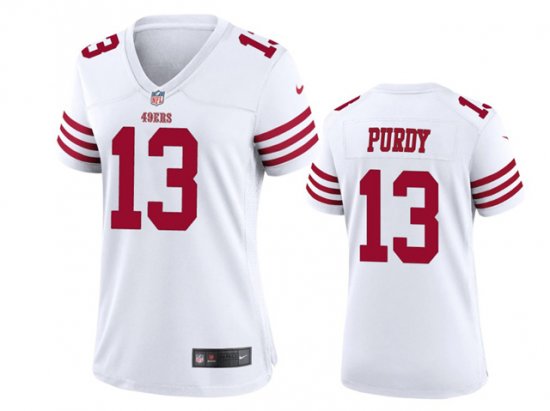 Womens San Francisco 49ers #13 Brock Purdy White Vapor Limited Jersey