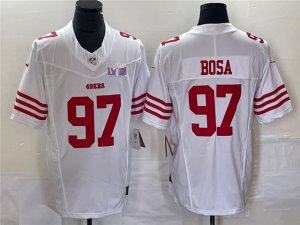 San Francisco 49ers #97 Nick Bosa White Super Bowl LVIII F.U.S.E. Limited Jersey