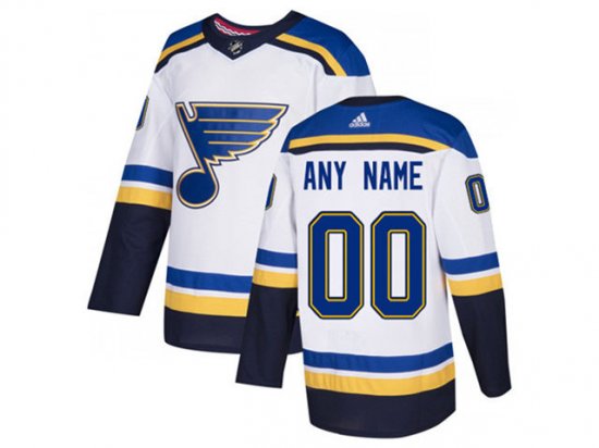 St.Louis Blues #00 White Away Custom Jersey