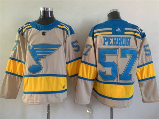 St. Louis Blues #57 David Perron Cream 2022 Winter Classic Jersey