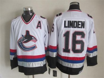 Vancouver Canucks #16 Trevor Linden 2005 CCM Vintage White Jersey