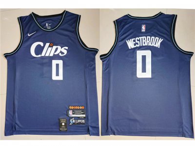 Los Angeles Clippers #0 Russell Westbrook 2023-24 Black City Edition Swingman Jersey