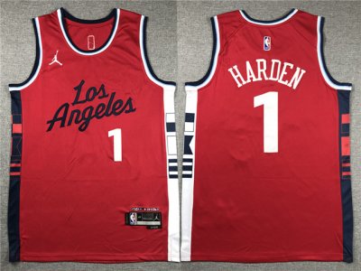 Los Angeles Clippers #1 James Harden 2024-25 Red Statement Edition Swingman Jersey