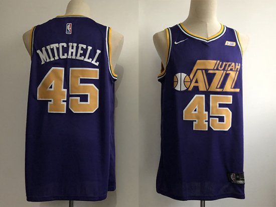 Utah Jazz #45 Donovan Mitchell Purple Swingman Jersey