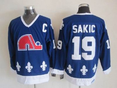 Quebec Nordiques #19 Joe Sakic CCM Vintage Blue Jersey