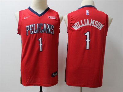 Youth New Orleans Pelicans #1 Zion Williamson Red Swingman Jersey