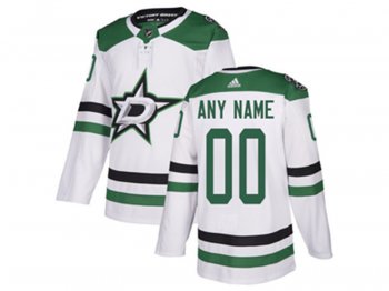 Dallas Stars Custom #00 Away White Jersey