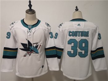 Women's Youth San Jose Sharks #39 Logan Couture White Jersey