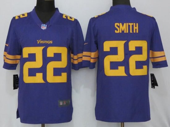 Minnesota Vikings #22 Harrison Smith Purple Color Rush Jersey ...