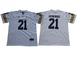 NCAA Michigan Wolverines #21 Desmond Howard White College Football Jersey