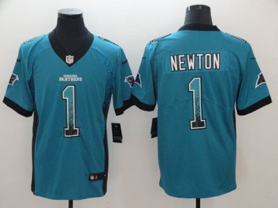Carolina Panthers #1 Cam Newton Blue Drift Fashion Limited Jersey