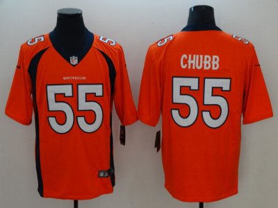 Denver Broncos #55 Bradley Chubb Orange Vapor Limited Jersey