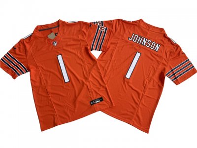 Chicago Bears #1 Jaylon Johnson Orange Vapor F.U.S.E. Limited Jersey